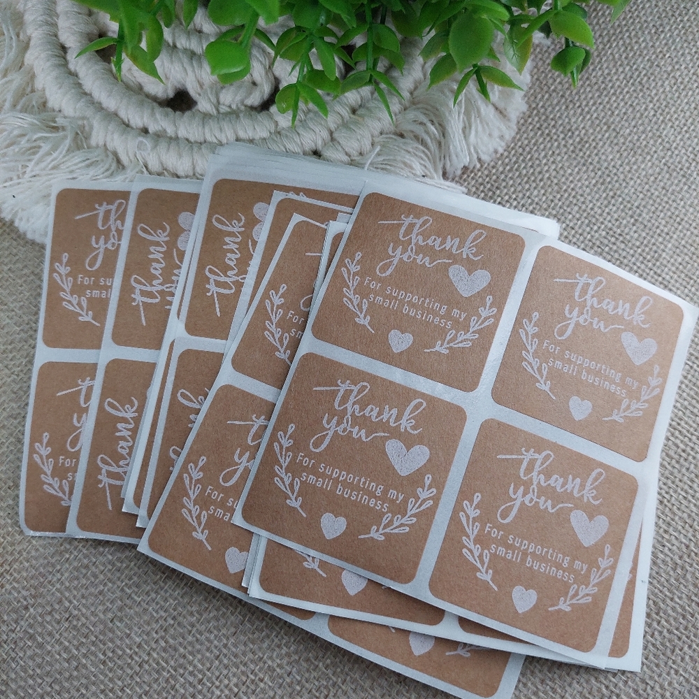 Bundle of 60 Thank You Stickers for Shipping and Packing